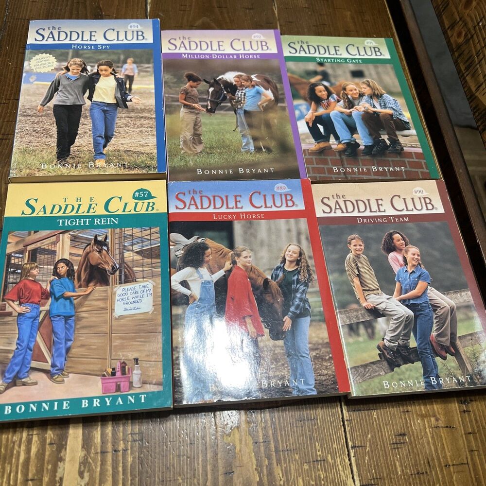 Saddle Club Book Lot Of 6 By Bonnie Bryant Good Condition Equestrian Horses